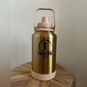 Takeya 64oz Exclusive Gold Insulated Thermos with spout lid